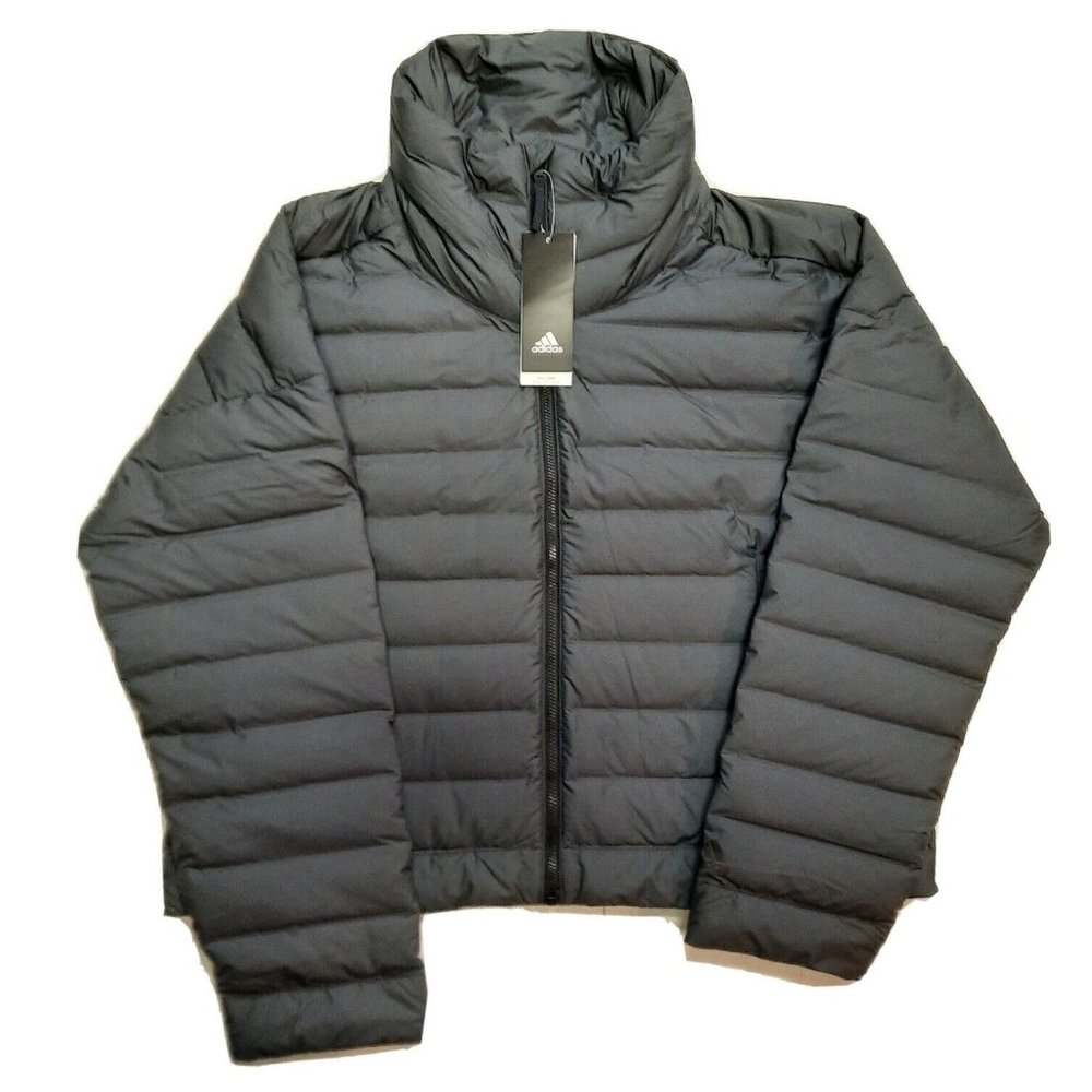 Adidas Varilite Down Puffer Women Jacket Coat Size Small Grey BQ1982 $130 Ladies